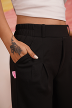 AirFlex Slit Wide Leg Pants (Black)