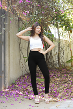Soft Stretch Flare Pants (Jet Black)