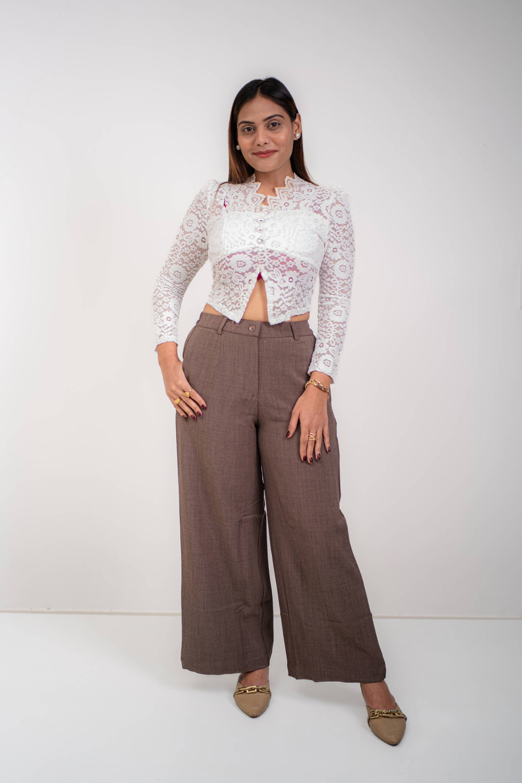 Premium Linen Wide Leg Pants (Mocha Brown)