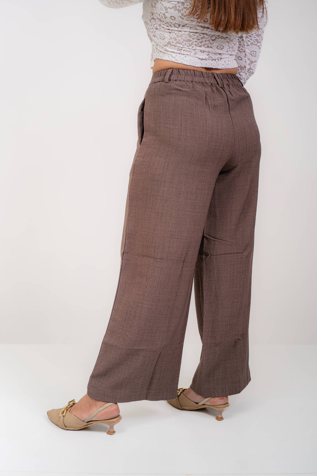 Premium Linen Wide Leg Pants (Mocha Brown)