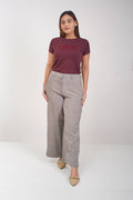 Regular Fit Straight Pants Grey Shade (Light)