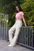 Easy Wear Cotton Pants (Ivory White)