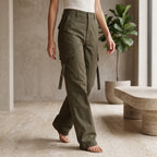 Women's Stylish Cargo Pants | Premium Cotton Relaxed Fit Utility Trousers
