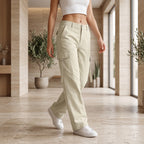Women's Stylish Cargo Pants | Premium Cotton Relaxed Fit Utility Trousers