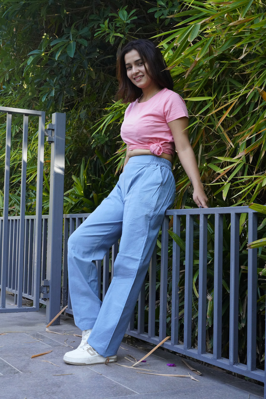 Easy Wear Cotton Pants (Powder Blue)