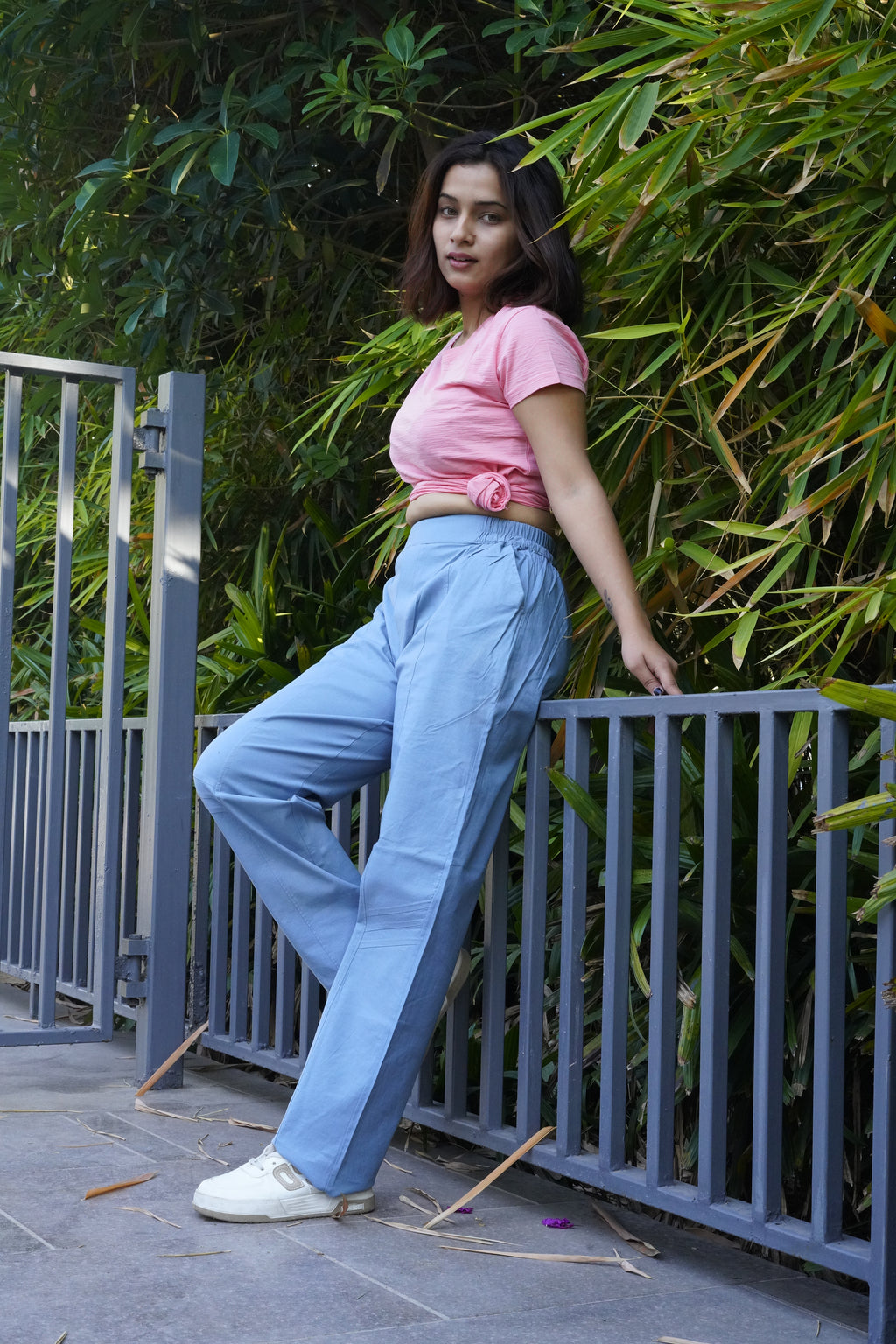 Easy Wear Cotton Pants (Powder Blue)