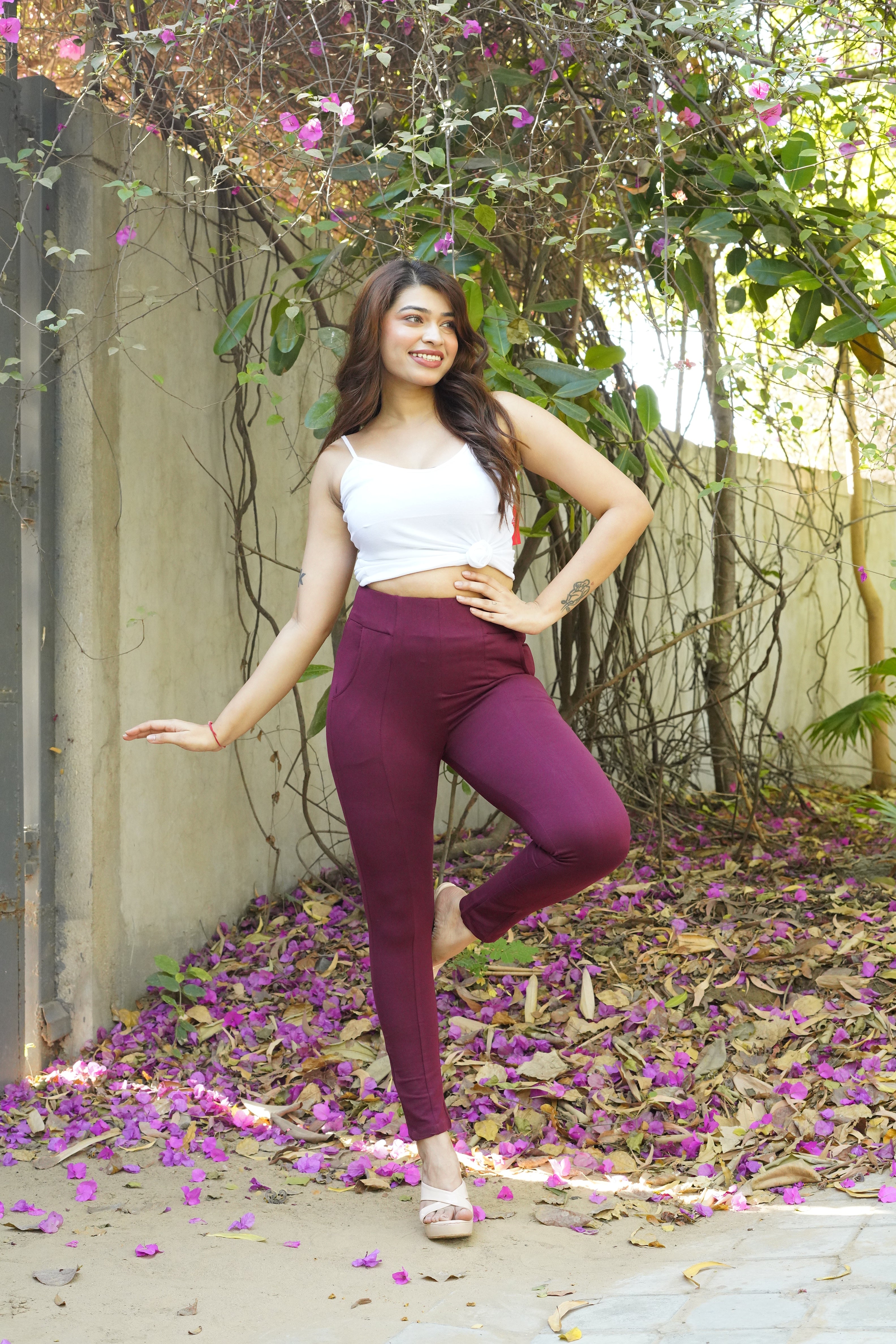 Soft Stretch Flare Pants (Dusty Rose)
