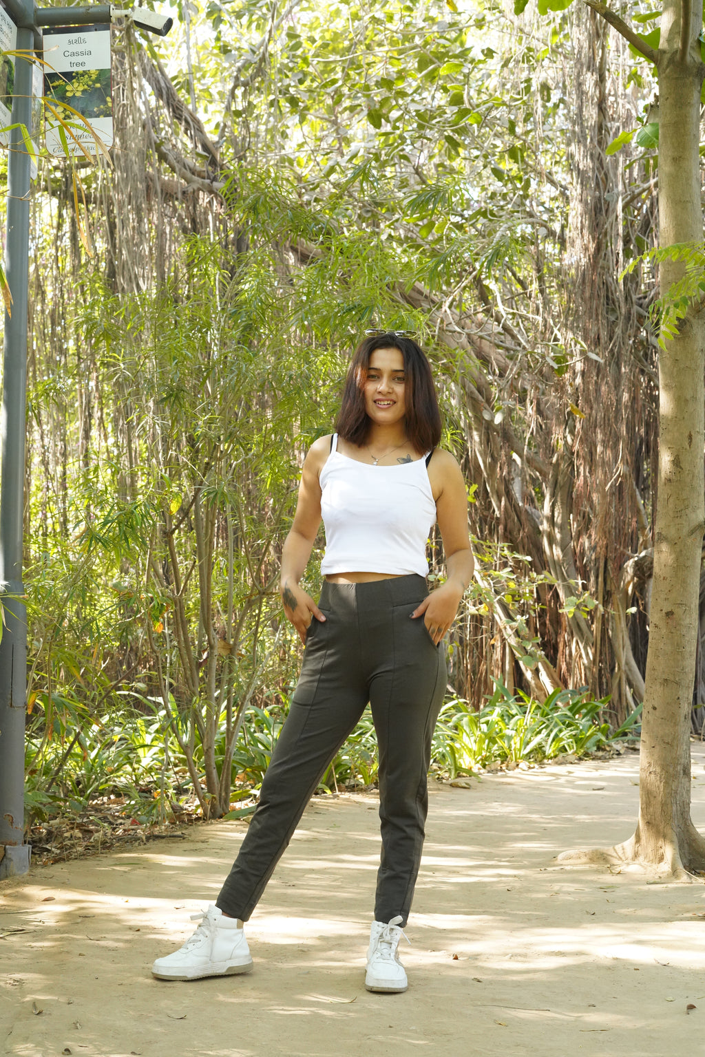 Soft Stretch Flare Pants (Olive Green)