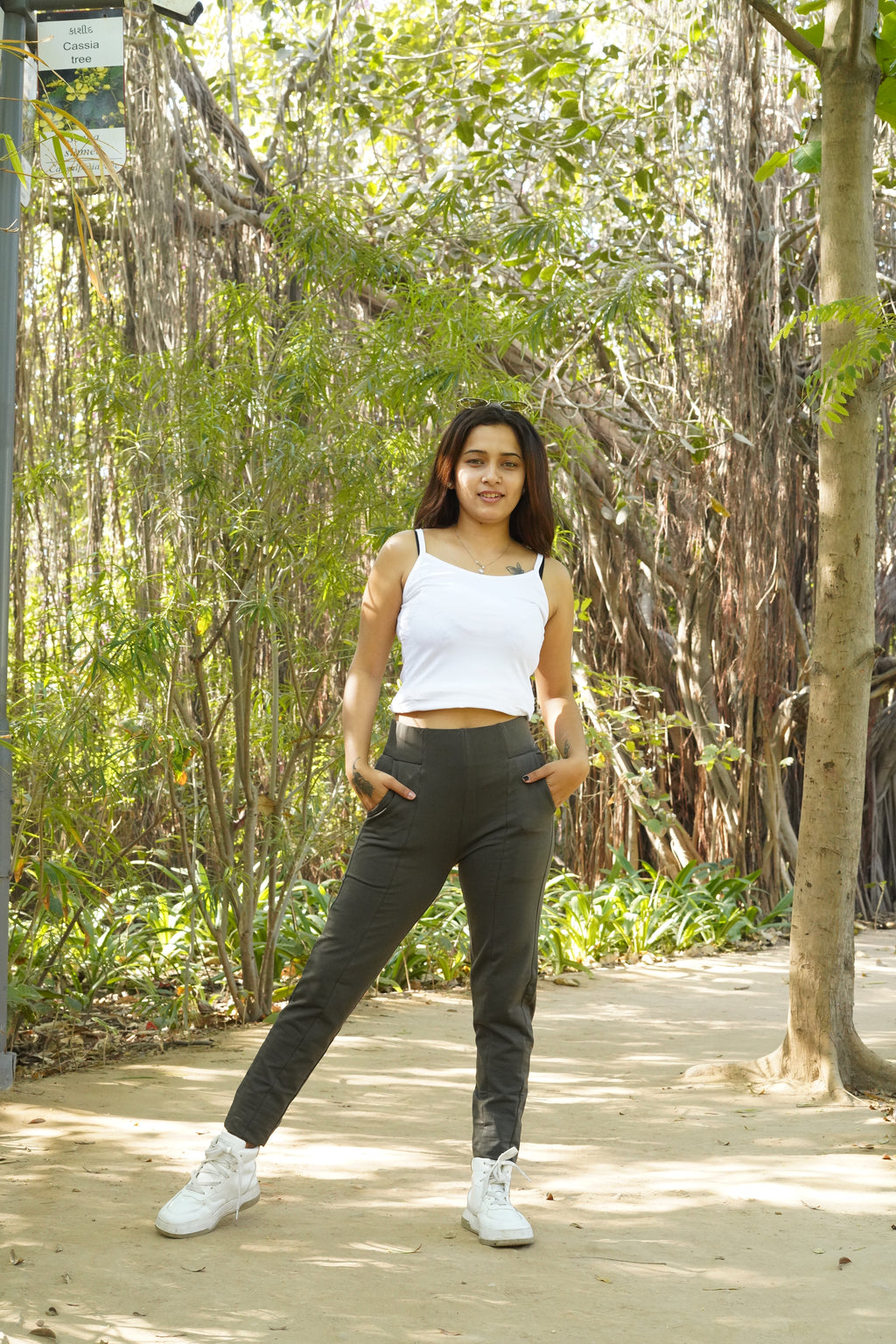 Soft Stretch Flare Pants (Olive Green)