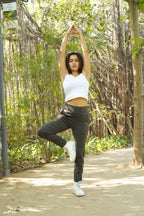 Soft Stretch Flare Pants (Olive Green)