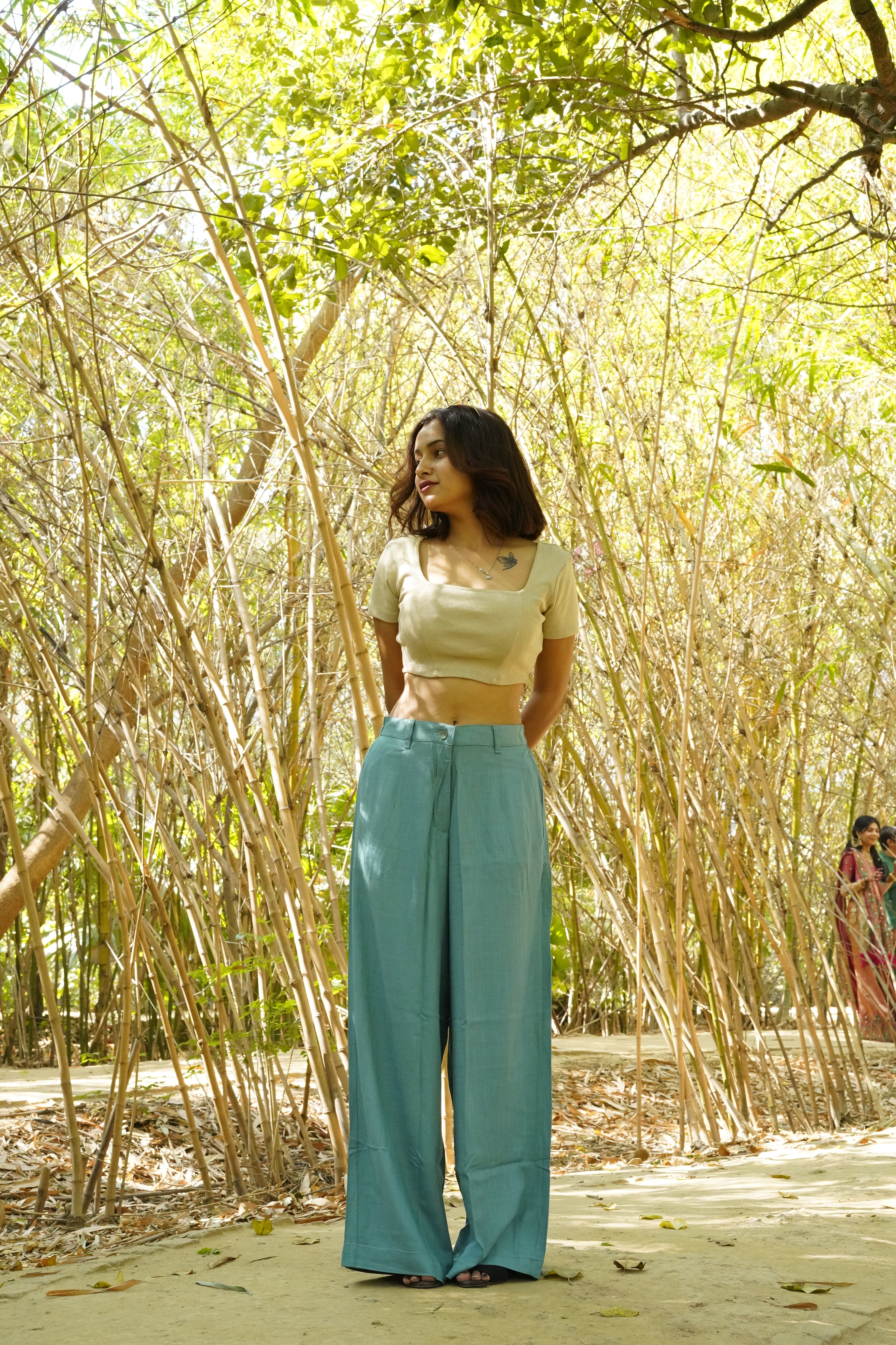 Regular Fit Straight Pants green
