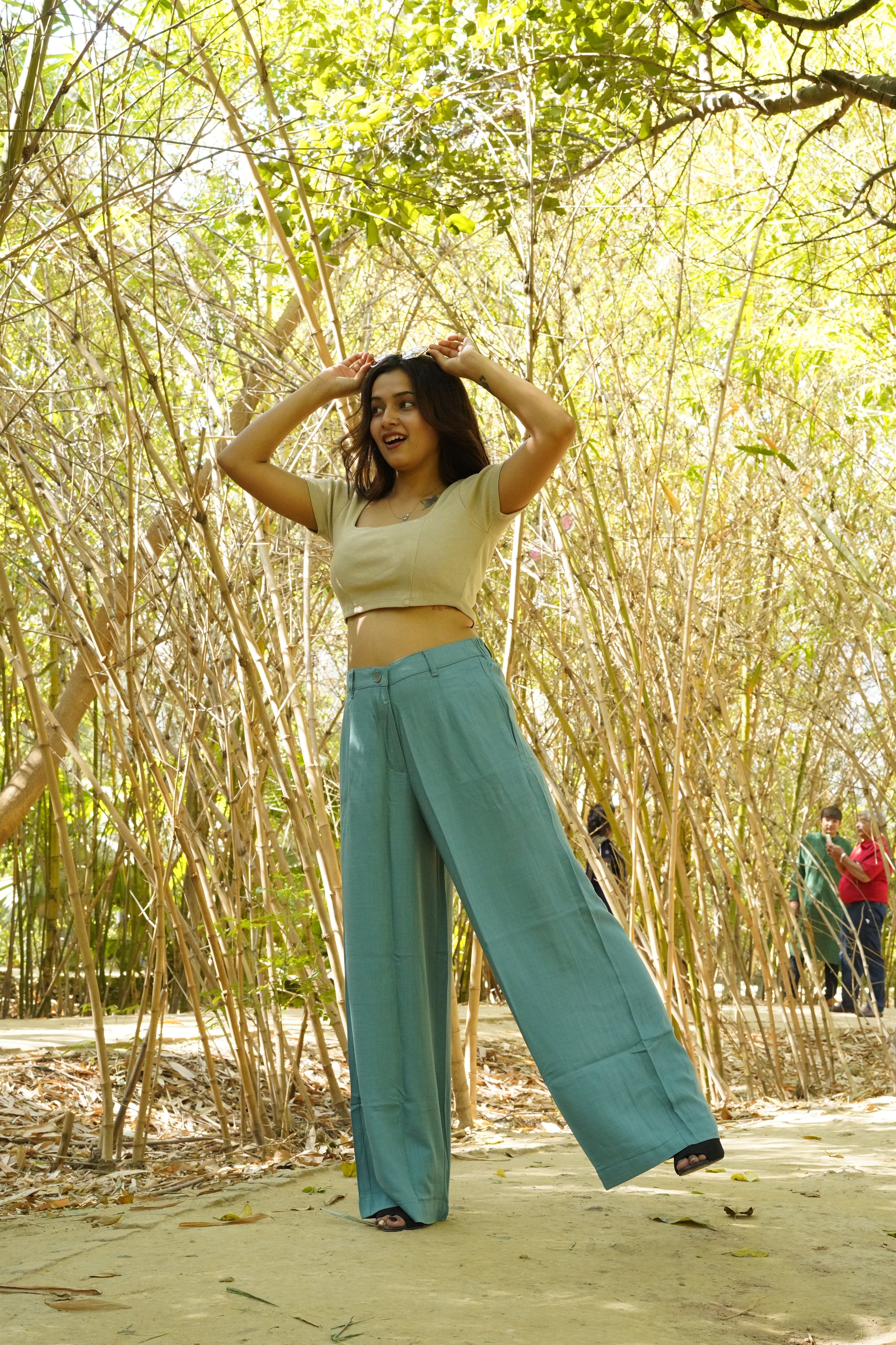 Regular Fit Straight Pants green