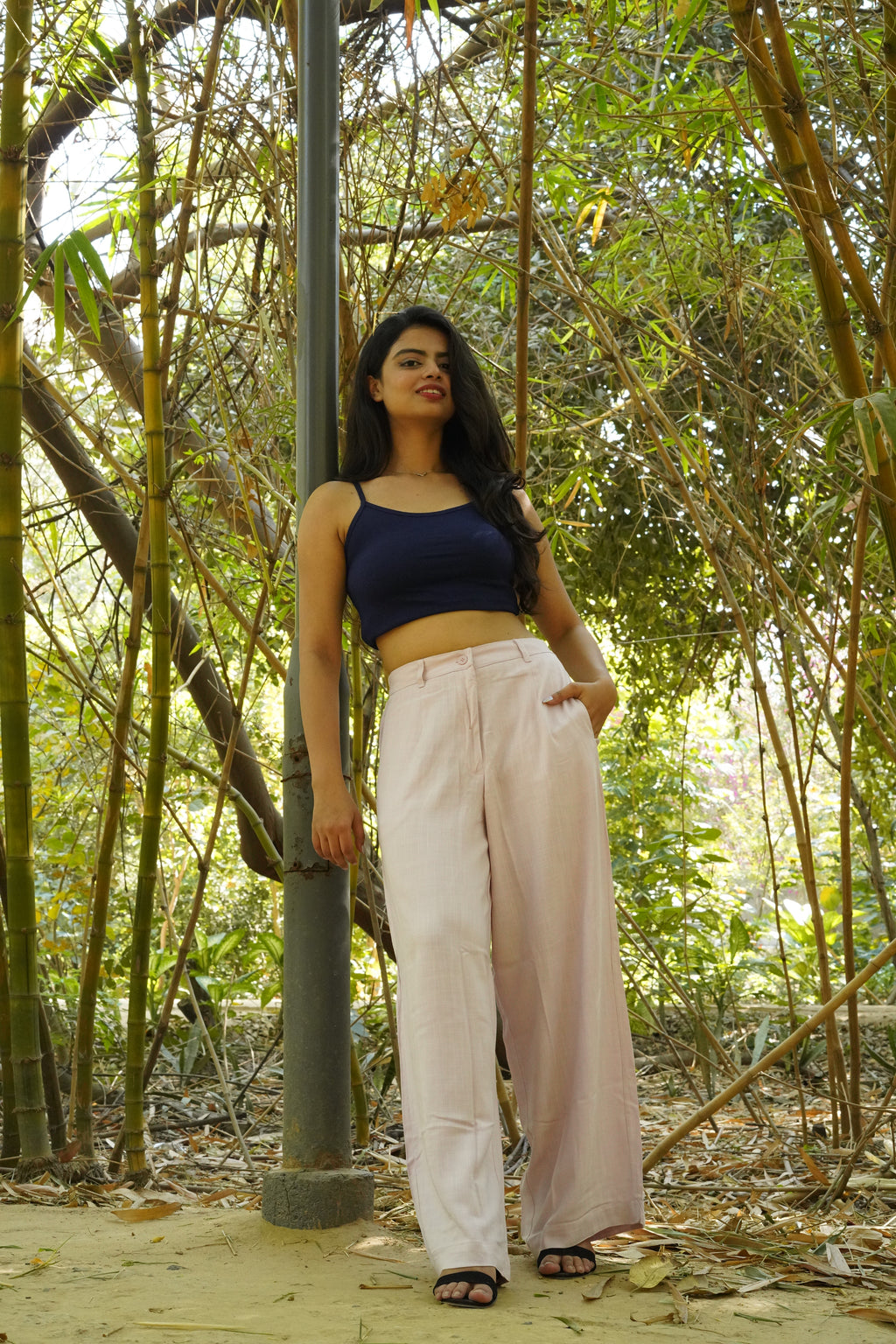 Regular Fit Straight Pants irony white