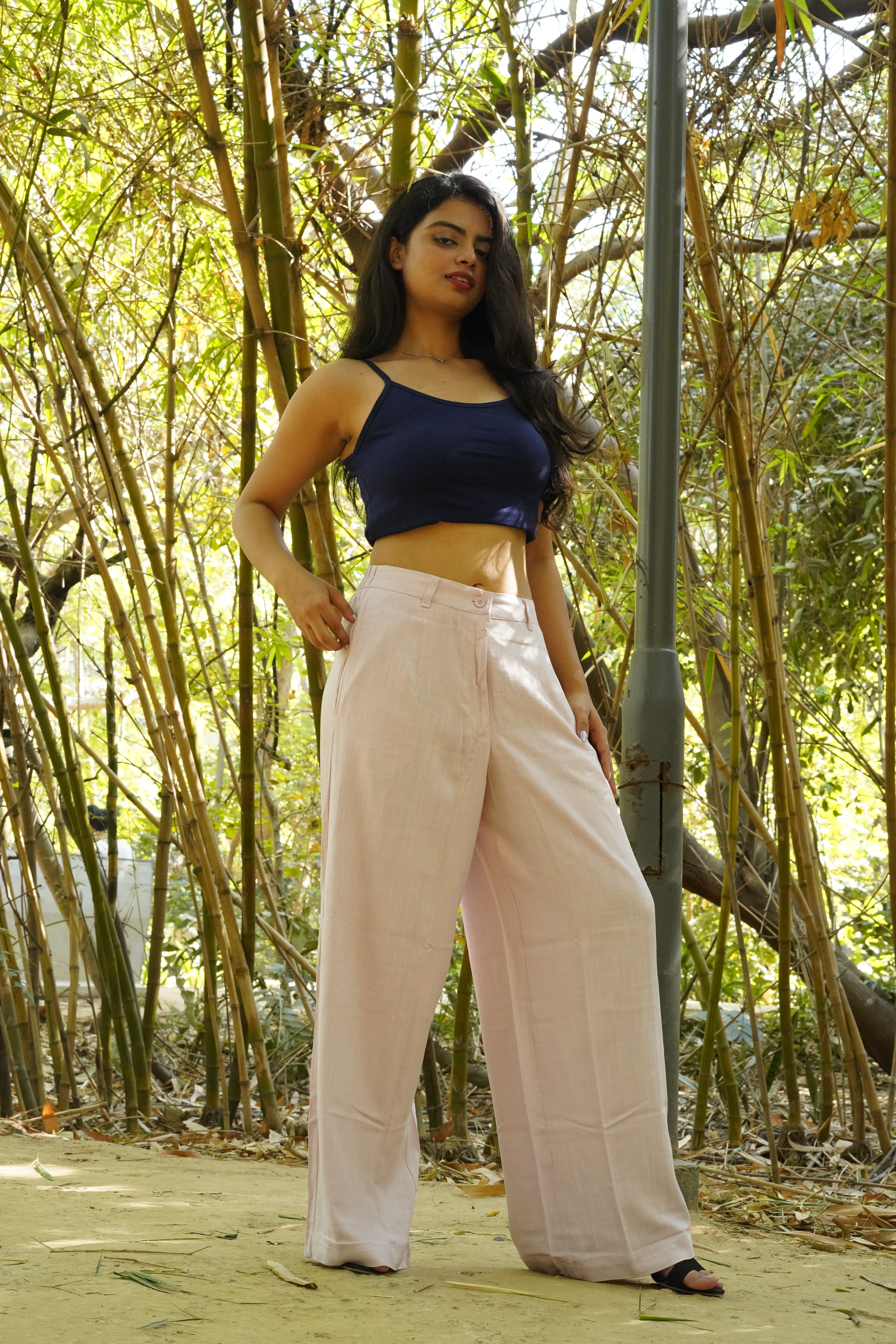 Regular Fit Straight Pants irony white