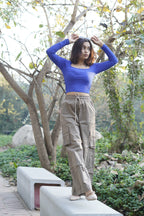 Relaxed Fit Cargo Everyday wide pants Taupe