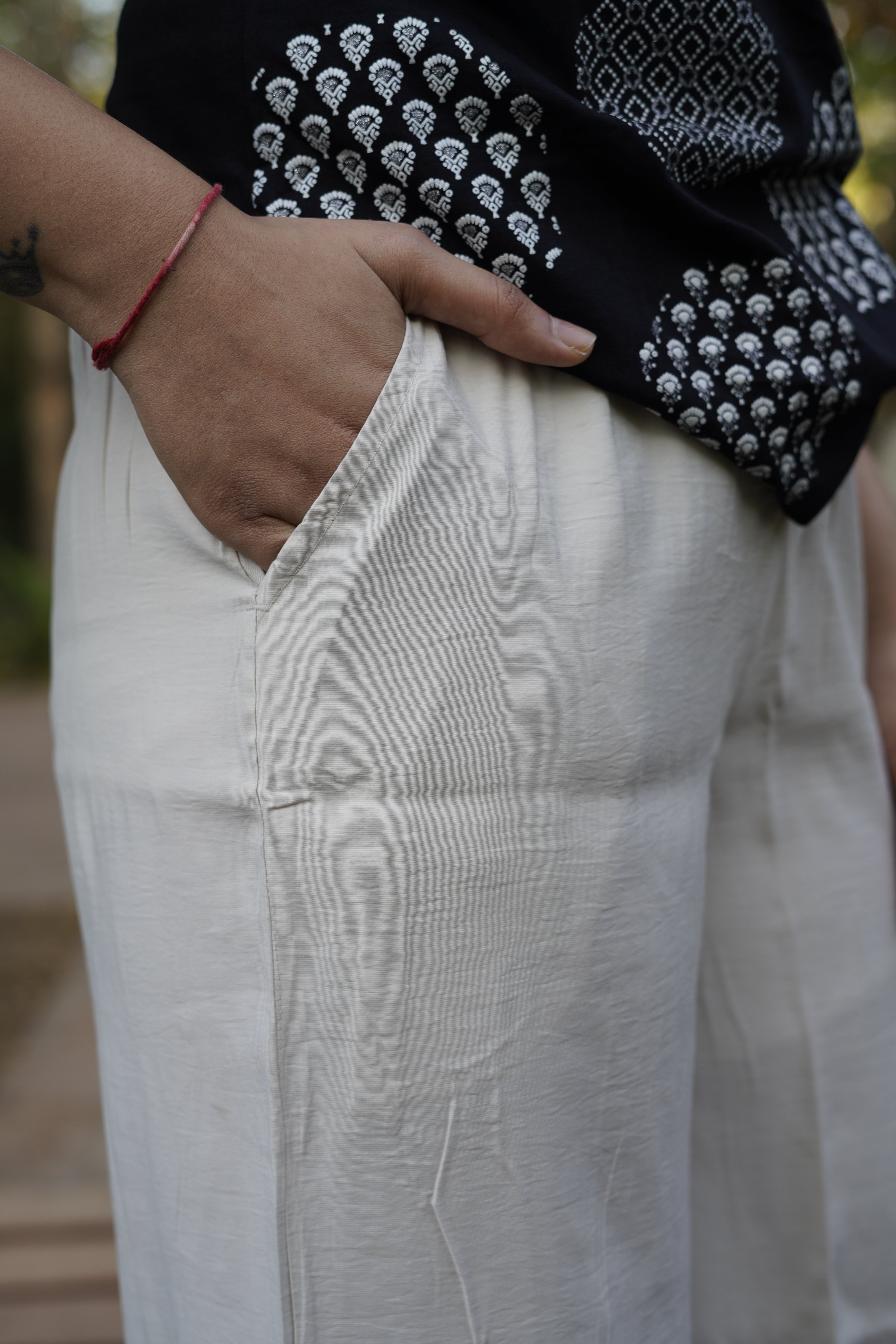 Premium Trouser Ivory White