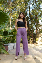 AirFlex Slit Wide Leg Pants (Dusty Rose)