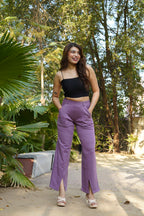 AirFlex Slit Wide Leg Pants (Dusty Rose)