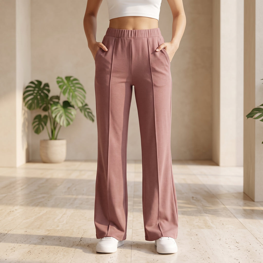 Women's High Waist Soft Stretch Flare Pants