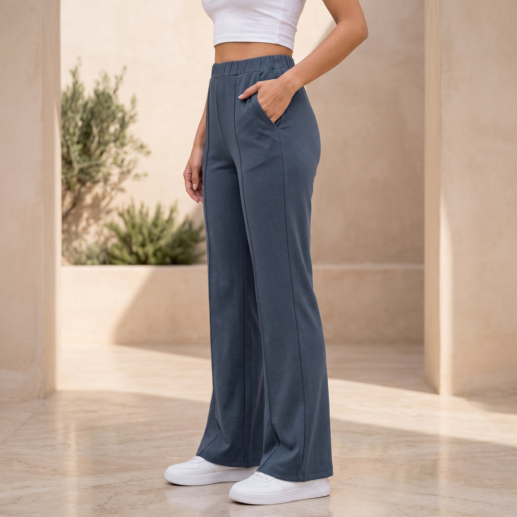 Women's High Waist Soft Stretch Flare Pants
