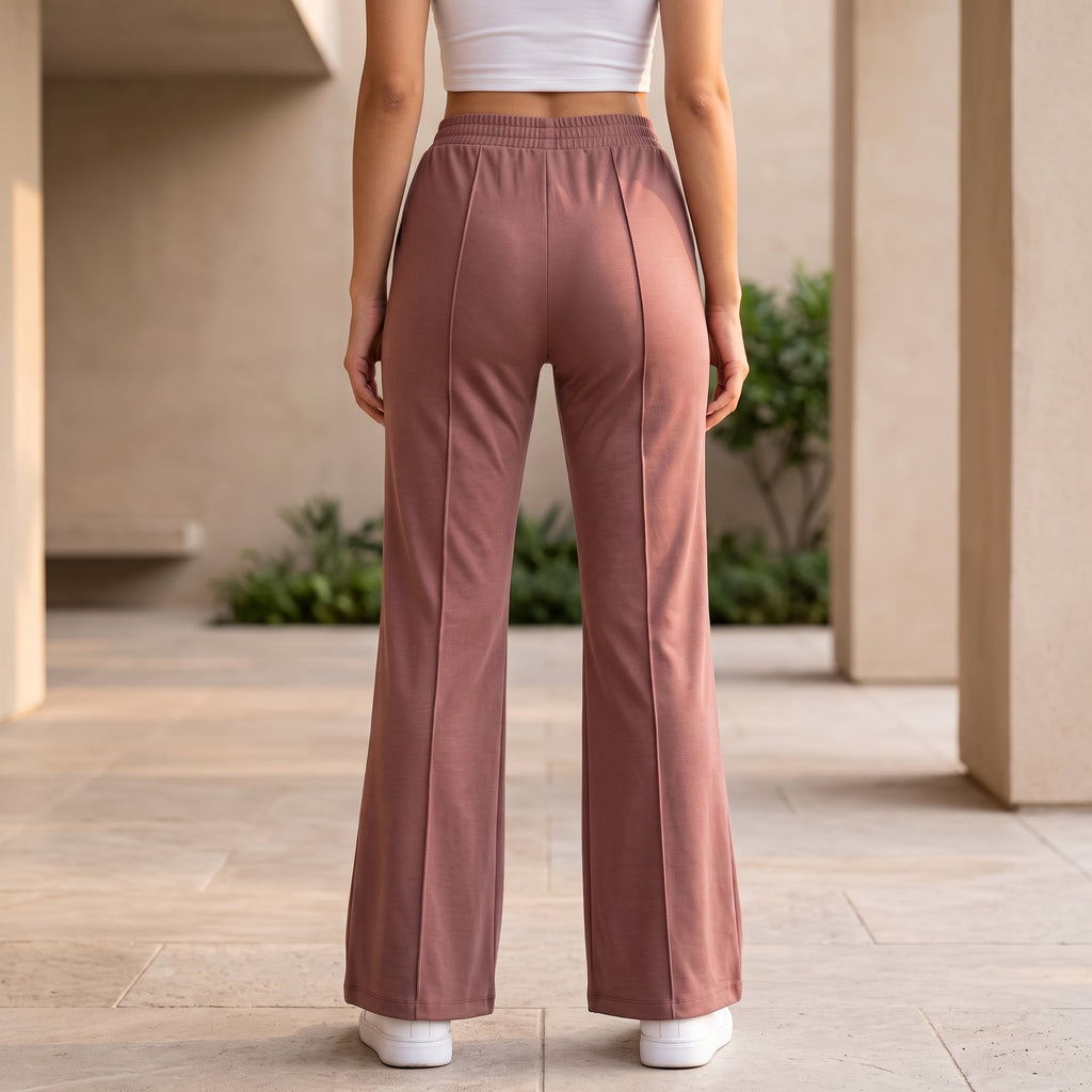 Women's High Waist Soft Stretch Flare Pants