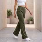 Women's High Waist Soft Stretch Flare Pants