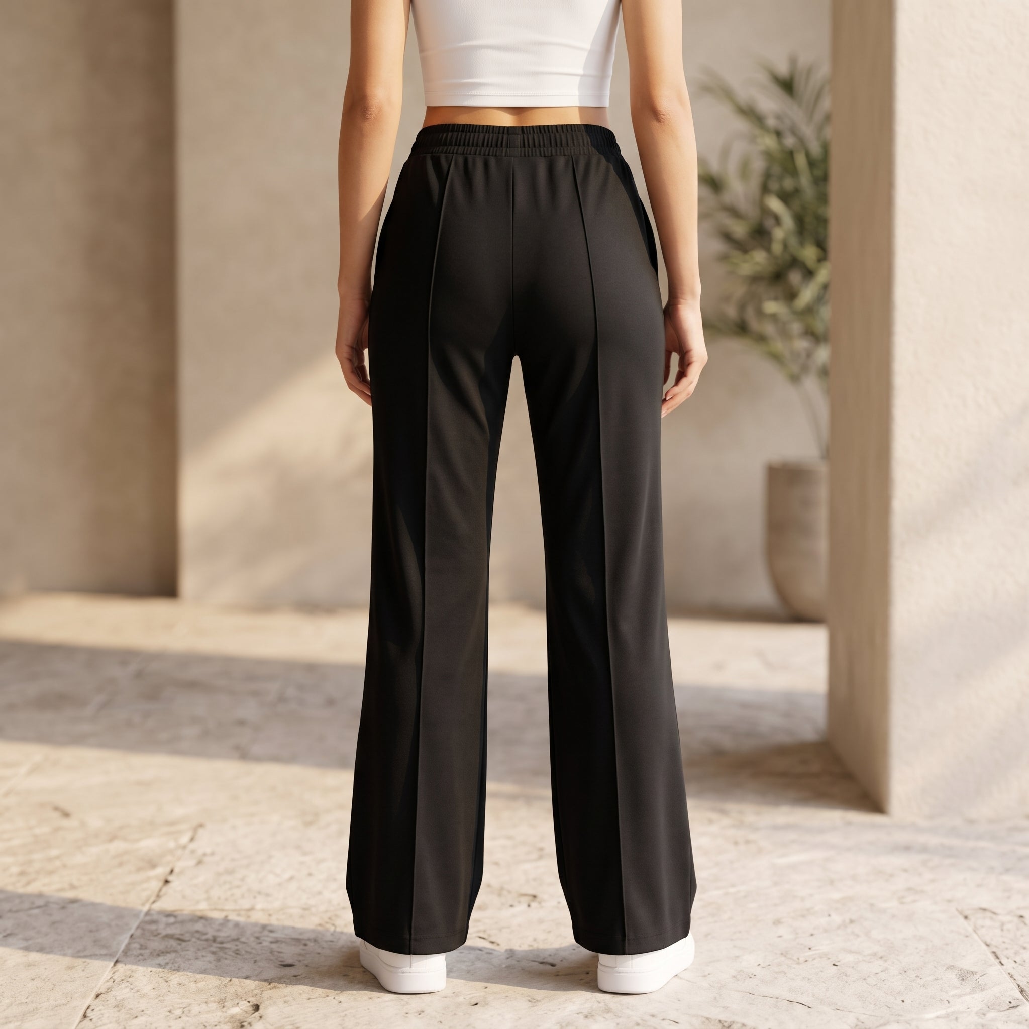 Women's High Waist Soft Stretch Flare Pants
