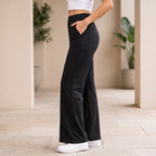Women's High Waist Soft Stretch Flare Pants