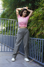 Easy Wear Cotton Pants (Steel Grey)