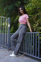 Easy Wear Cotton Pants (Steel Grey)
