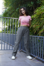 Easy Wear Cotton Pants (Steel Grey)