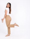 Regular Fit Straight Pants ( Light Beige)
