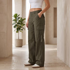Women's Stylish Cargo Pants | Premium Cotton Relaxed Fit Utility Trousers