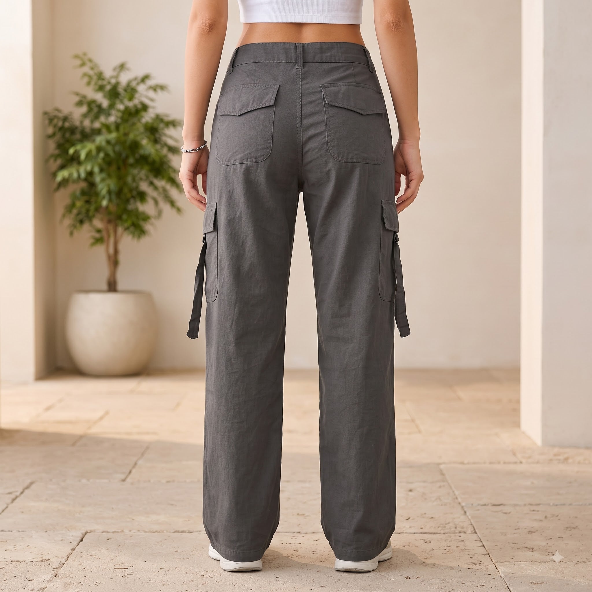 Women's Stylish Cargo Pants | Premium Cotton Relaxed Fit Utility Trousers