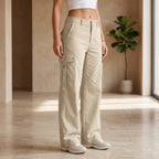 Women's Stylish Cargo Pants | Premium Cotton Relaxed Fit Utility Trousers