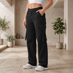 Women's Stylish Cargo Pants | Premium Cotton Relaxed Fit Utility Trousers