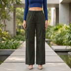 Women's Relaxed Fit 4 Pocket Cargo Pants | Cotton Wide Leg Trousers