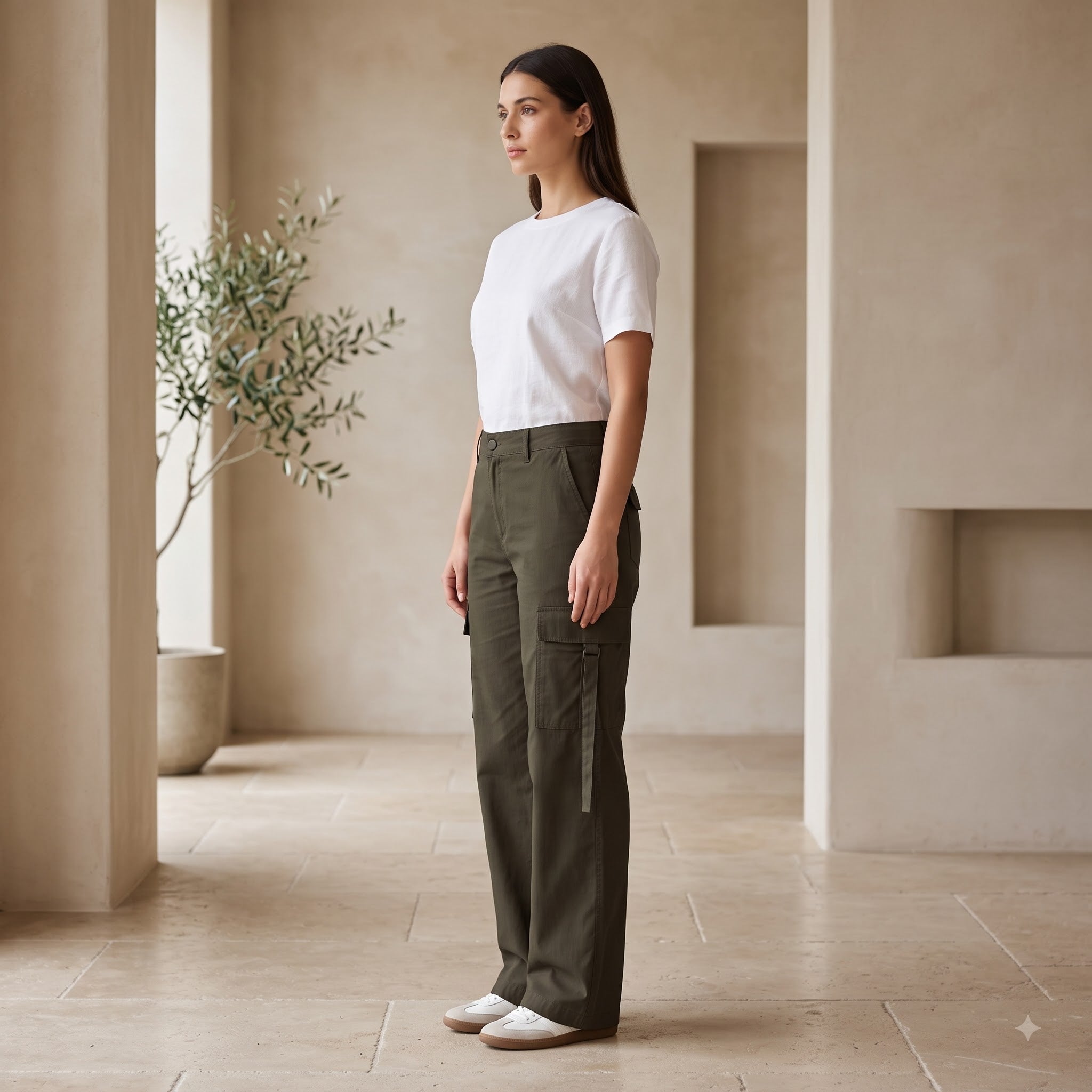 Women's Stylish Cargo Pants | Premium Cotton Relaxed Fit Utility Trousers