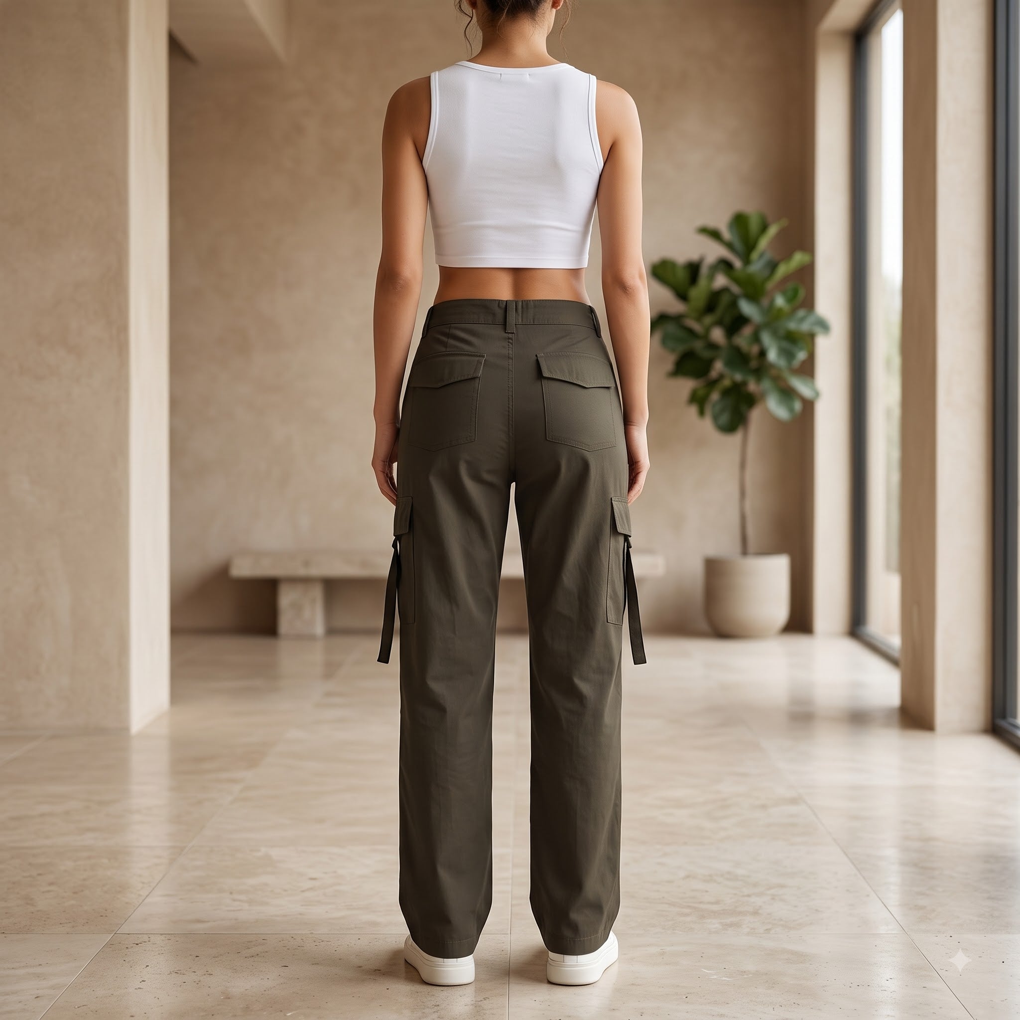 Women's Stylish Cargo Pants | Premium Cotton Relaxed Fit Utility Trousers