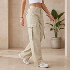 Women's Stylish Cargo Pants | Premium Cotton Relaxed Fit Utility Trousers