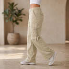 Women's Stylish Cargo Pants | Premium Cotton Relaxed Fit Utility Trousers
