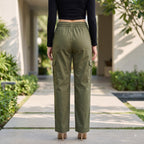 Women's Relaxed Fit 4 Pocket Cargo Pants | Cotton Wide Leg Trousers